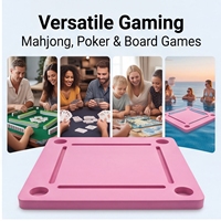 Table de Mahjong Flottante en EVA pour Piscine, Étanche, Portable, Pliable, avec Porte-Gobelets, pour Fêtes Estivales en Extérieur