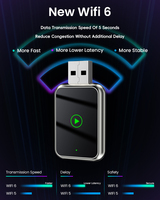 Adaptador Inalámbrico USB WiFi6 2 en 1 Personalizable OEM, Conversión CarPlay y Android Auto