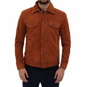 เสื้อหนังนิ่มหนังแพะธรรมชาติคุณภาพดีที่สุดปรับแต่งสีและการออกแบบสำหรับผู้ชาย - Product Image 1