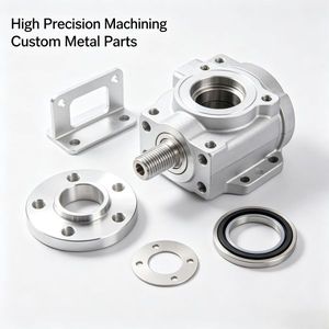 Composants métalliques sur mesure de haute précision pour systèmes pneumatiques et hydrauliques – Ensemble de brides de montage de corps de valve usinées CNC - Product Image 1
