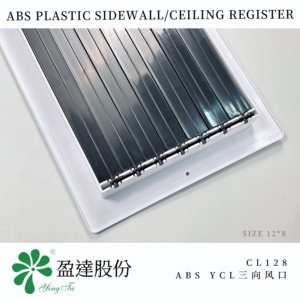Rust-proof Modern Square ABS <strong>Plastic</strong> Ceiling Register CL128 3-Way Supply Air Diffuser HVAC <strong>Vent</strong> <strong>Cover</strong> for Bathroom Kitchen - Product Image 3