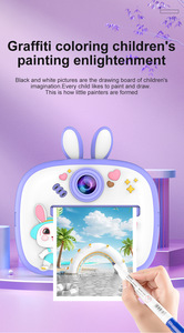 X4D Cartoon <strong>Cat</strong> Kids Instant Print <strong>Camera</strong> 1080P Dual Lens Selfie <strong>Camera</strong> Christmas Birthday Gift for Children Digital Camcorder - Product Image 4