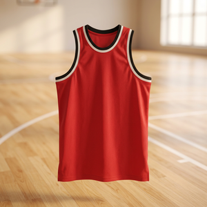 Maillot de basket-ball classique d'équipe, couleur rouge unie, bon marché, collection 2019 - Product Image 3