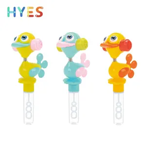 Huiye Shake Whistle Duck Bubble Toys 2 In 1 funzione giocando a bolla bacchetta divertente all'aperto soffiare sapone per bambini giocattoli estivi