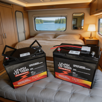 Paket Baterai LiFePO4 12V 100Ah 8000 Siklus Tenaga Surya Off-Grid RV dengan BMS