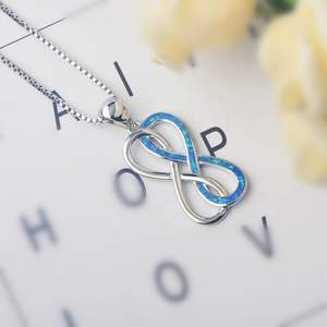 Collier Opale Infinie Viral TikTok |   Bijoux Bleu Amour Éternel - Fournisseur en Gros Tendance - Product Image 6