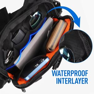 Chest Bag For <b>Men</b> Tactical Inspired Sports Utility Chest Pack EDC <b>Pouch</b> Bag With Built-In Phone Holder for Workouts Running - Product Image 3