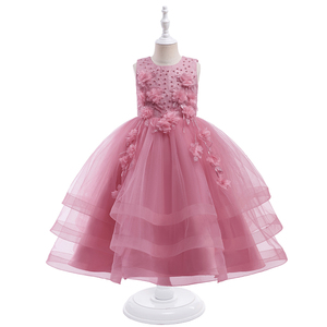Robe d'été pour filles, tenue de princesse avec nœud et fleurs, vêtements de mariage pour enfants, Costume de fête d'anniversaire pour bébés, 2022 - Product Image 4