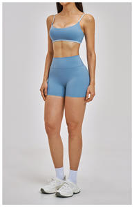 Women Yoga Set Adjustable Straps Sports Bra Butt Lifting Gym Shorts Elastic Activewear <b>Tummy</b> <b>Control</b> Fitness Workout Suit - Product Image 2