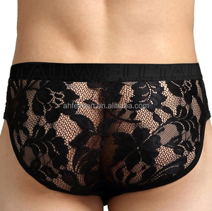 กางเกงในลูกไม้เอวต่ำของผู้ชายกางเกงในตาข่ายโปร่งใสระบายอากาศได้ดี - Product Image 5