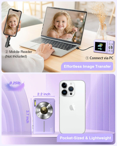 กล้องดิจิตอลเด็ก Sonida Portable DC403 หน้าจอ 1080P HD ขนาด 2.4 นิ้ว แบบ Retro พร้อมเซ็นเซอร์ภาพ CMOS รองรับการ์ด TF สำหรับเด็ก ขนาด 2.4 นิ้ว - Product Image 6