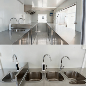 Box-Type Towable Commercial Mobile Multi-Functional Ice Cream Fast Food Stainless Steel 4-<b>Wheel</b> Square Cart for Night Market - Product Image 6