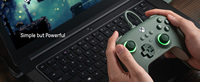 Control Alámbrico 8BitDo Ultimate C para Videojuegos con Iluminación RGB, Anillo de Fuego, Botón Turbo y Motor de Vibración para Series X/S y One