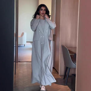 Élégant 2 pièces ensembles pour femmes 2024 automne hiver printemps nouvelle mode décontracté Style britannique tempérament Trench Coat et pantalon <span class=keywords><strong>SetE</strong></span> - Product Image 2