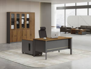 Trading Staff <b>Workstation</b>: Modern Luxury Single <b>Office</b> Desk with European Minimalist Design - Product Image 3