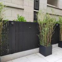 Panneau de clôture vertical moderne en aluminium gris foncé, anti-corrosion, écran d'intimité métallique pour villa, jardin, chantier de construction, protection thermique