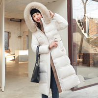 Nouvelle Veste d'Hiver Longue pour Femme, Manteau à Col Capuche en Coton et Polyester, Parka Matelassée Chaude et Épaisse, Vêtement d'Extérieur