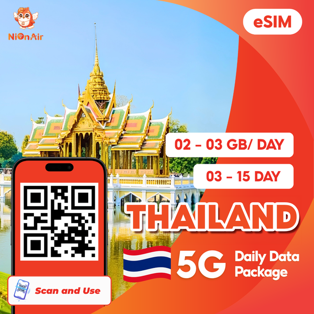 eSIM-United States from Vietnam Travel internet / roaming data NionAir Digital eSIM QR Code No Color