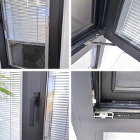 Ventanas Plegables de Aleación de Aluminio de Alta Calidad con Persianas Integradas, Colores Personalizables, Vidrio Triple Aislante, Insonorizadas para Dormitorio