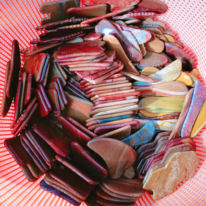 La belleza del cuerpo cuidado de desguace de gua sha herramienta jaspe de mookaite cara cuchara forma - Product Image 6