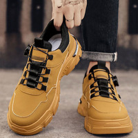 Vente en gros de baskets basses légères pour hommes, style streetwear, en PU, pour la marche, printemps, automne, hiver