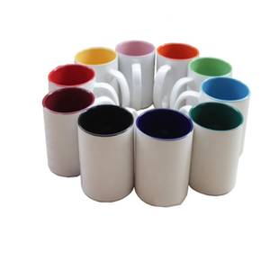 <span class=keywords><strong>15oz</strong></span> 승화 세라믹 찻잔 안 색깔 백색 손잡이 커피잔 주문 인쇄 찻잔 - Product Image 1