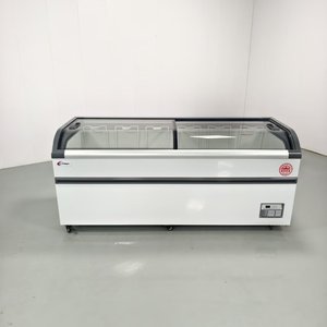 Congelador horizontal con inverter, tapa de cristal lisa, exhibidor de carne profundo para <span class=keywords><strong>supermercado</strong></span>, con tapa deslizante superior, para alimentos congelados envasados y carne - Product Image 2