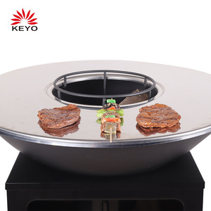 Vertical Wood Burning Fire Pit Garden Table Barbecue Grill European Style Outdoor Heater Firepit BBQ Wood Fired Stove - Product Image 4