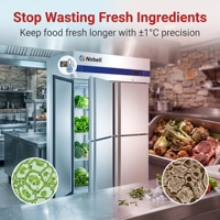 Table de préparation de salades commerciale en acier inoxydable, réfrigérateur à 2 portes, refroidissement par air, affichage numérique pour la préparation de sandwichs et de pizzas