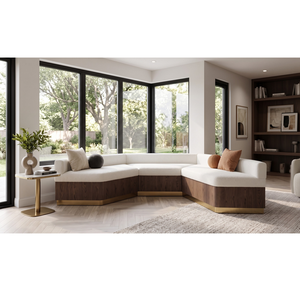 VIQ Modern Minimalist Corner <b>Bench</b> For Luxury Furniture Residential/Commercial Corner <b>Sofa</b> Set Of 4 pcs Living Room Furniture - Product Image 3