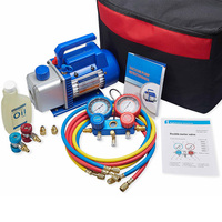 Fournisseur chinois de pompe à vide pour climatisation automobile de petite taille 3cfm 1/4hp et kit de manomètre à valve en cuivre R134A pour équipement HVAC