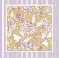 Tapis de table de mahjong en néoprène, motif floral carré chrysanthème, design rétro, couverture de bureau antidérapante en caoutchouc pour table de jeu à domicile