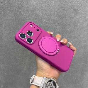 Funda Magnética de Silicona Líquida con Soporte Giratorio de 360° para <span class=keywords><strong>iPhone</strong></span> <span class=keywords><strong>13</strong></span> <span class=keywords><strong>14</strong></span> 15 16 17 Pro Max - Product Image 2