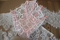 Sous-vêtements féminins élégants et vintage, écologiques, 21 cm, dentelle de Chantilly brodée florale, bordure en dentelle, LT2757B, nylon/coton