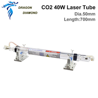 Tabung Laser Kaca CO2 Dragon Diamond 40W 50W untuk Mesin Pemotong dan Pengukir, Pengganti Tabung Laser CO2