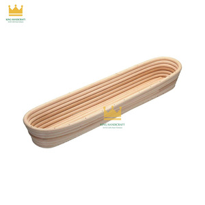 Wholesale Long Oblong Rattan <b>Bread</b> Proofing <b>Basket</b> Baguette Banneton Brotform Sourdough Dough Rising <b>Basket</b> - Product Image 1