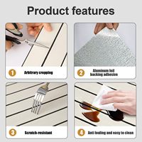 Rouleaux de papier peint PVC 3D moderne auto-adhésif, imperméable, ignifuge et anti-moisissure, épaisseur 3 mm, pour meubles de cuisine
