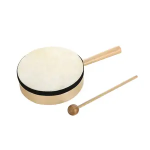 Musical instrument adult party favor laser head radiant drum tambourine reflective hand drum supplier musical instruments drums