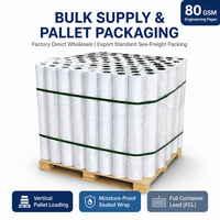 Palet Toptan Satış 80gsm CAD Mühendislik Plotter Kağıt Ruloları Nem Geçirmez Ambalaj Geniş Formatlı Bond Kağıdı Büyük İhale Siparişleri İçin