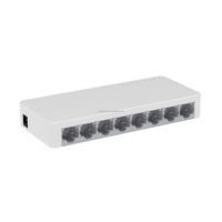 Switch Ethernet de 8 Puertos RJ45 No Administrado con Carcasa de Plástico, 10/100Mbps, Acceso a Internet, Directo de Fábrica