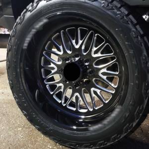 Rines Negros Brillantes de 22, 24 y 26 Pulgadas para Camioneta, Diseño Cóncavo, 8x170 8x180, Ruedas Forjadas Personalizadas para Chevy Silverado <span class=keywords><strong>HD</strong></span> y Sierra <span class=keywords><strong>HD</strong></span> - Product Image 3