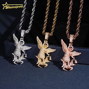 Novidades: Testador de Diamantes Pass <span class=keywords><strong>Diamond</strong></span>, Pingente de <span class=keywords><strong>Moissanite</strong></span> VVS Banhado a Ouro Hip Hop em Prata 925 com Efeito Gelo - Product Image 1