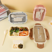 Lonchera de Plástico PP Ecológica, Apta para Alimentos, Estilo Japonés, con Logotipo Personalizado, Apta para Calentar, para Niños y Recién Nacidos