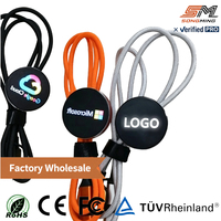 Câble de charge USB Type-C 4-en-1 personnalisé avec logo LED coloré pour téléphone portable, 1m (3ft), en cuivre pur, pour cadeaux OEM