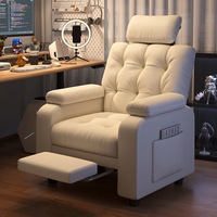 Fauteuil inclinable ergonomique moderne de luxe avec appui-tête réglable et repose-pieds extensible - pour bureau et salon