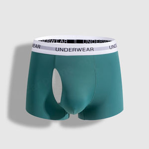 Calzoncillos bóxer cómodos de algodón para hombre, ropa interior con logotipo personalizado, calzoncillos bóxer de algodón de talla grande para hombre - Product Image 4