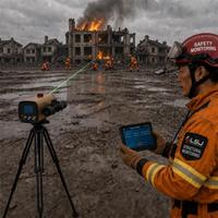Telémetro Láser para Movimientos Estructurales: Monitor de Desplazamiento con Precisión de 1 mm para Rescate en Incendios, Colapso de Edificios y Seguridad en Deslizamientos de Tierra