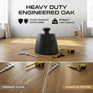 Suelo de Roble Termotratado con Diseño de Espina de Pescado de 690x127 mm, Capa de Seguridad, Diseño Ecológico para Centros de Aprendizaje, Uso en Exteriores y Salas de Estar - Product Image 2