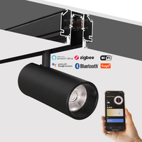 Promotion : Lampe linéaire à focalisation magnétique 48V, profil LED en aluminium pour plafond tendu en PVC souple, longueurs 1m, 2m, 3m