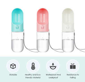 누출 똥 플라스틱 개 물 디스펜서 여행 걷기 식수병 애완 동물 그릇 및 피더 - Product Image 5